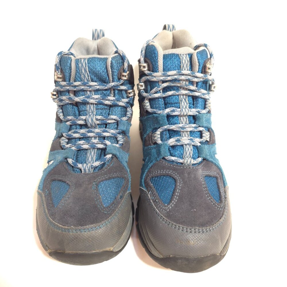 LL Bean Kids Trail Model 3 Waterproof Hiking Boots Blue Suede Mesh Size 5 - Picture 9 of 10